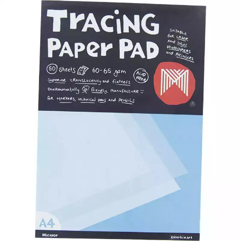 Picture of MICADOR TRACING PAD 65GSM A4 WHITE PACK 50