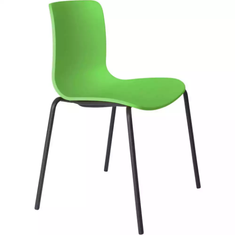 Picture of DAL ACTI CHAIR 4-LEG BLACK POWDERCOAT FRAME GREEN POLYPROP SHELL