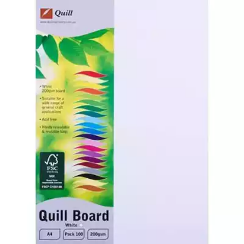 Picture of QUILL XL MULTIBOARD 200GSM A4 WHITE PACK 100