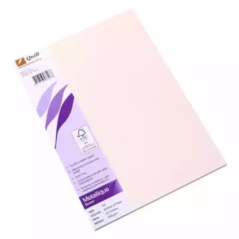 Picture of QUILL METALLIQUE BOARD 285GSM A4 MOTHER OF PEARL PACK 25