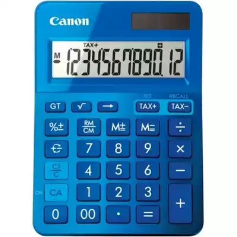 Picture of CANON LS-123K MINI DESKTOP CALCULATOR 12 DIGIT METALLIC BLUE