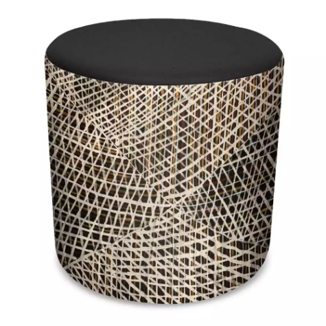 Picture of ORANGE DUST SPECTRUM EVA ROUND OTTOMAN 450 X 450 X 450MM COCKATOO BLACK