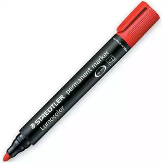 Picture of STAEDTLER 352 LUMOCOLOR PERMANENT MARKER BULLET 2.0MM RED