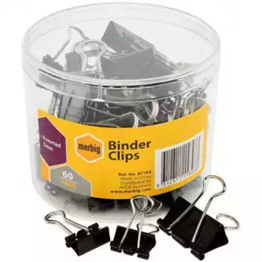 Picture of MARBIG FOLDBACK CLIP ASSORTED SIZES TUB 60