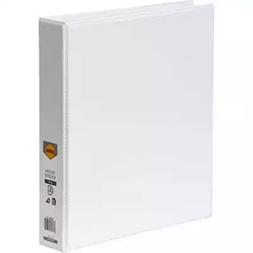 Picture of MARBIG CLEARVIEW INSERT RING BINDER 2D 38MM A4 WHITE