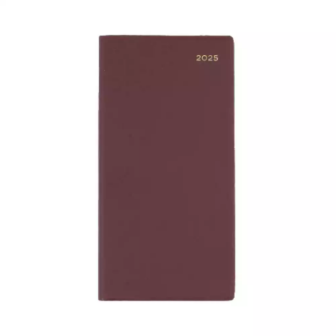 Picture of COLLINS BELMONT COLOURS POCKET 377P.V78 DIARY WEEK TO VIEW B6/7 PORTRAIT BURGUNDY