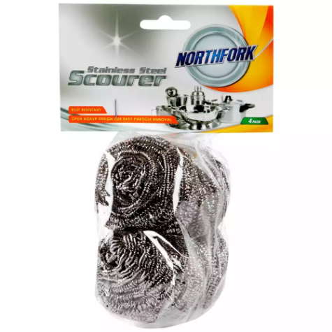 Picture of NORTHFORK STAINLESS STEEL SCOURER PACK 4