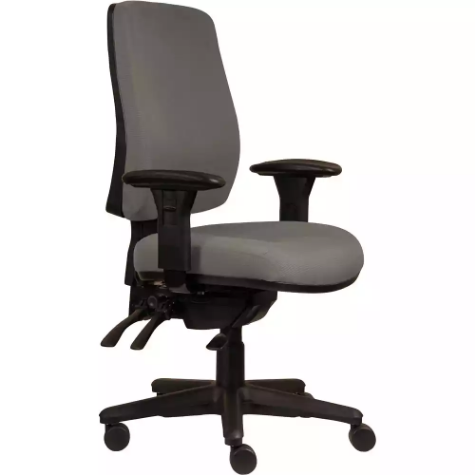 Picture of ERGOSELECT SPARK ERGONOMIC CHAIR HIGH BACK 3 LEVER SEAT SLIDE BLACK NYLON BASE ADJUSTABLE ARMS MOCHA