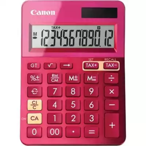 Picture of CANON LS-123K MINI DESKTOP CALCULATOR 12 DIGIT METALLIC PINK