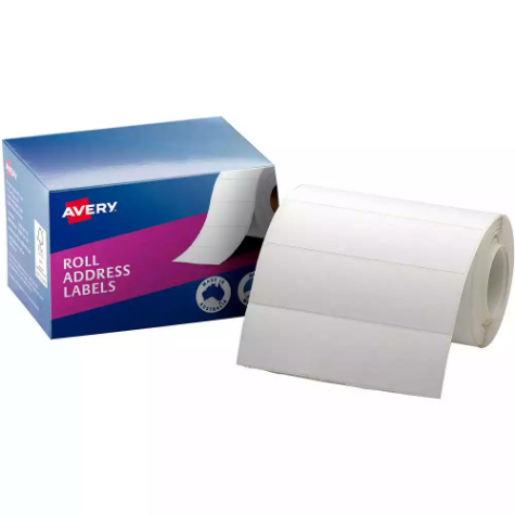 Picture of AVERY 937110 ADDRESS LABEL 125 X 36MM ROLL WHITE BOX 500