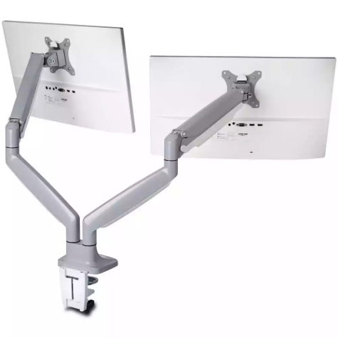 Picture of KENSINGTON ONE TOUCH ADJUSTABLE DUAL MONITOR ARM SILVER