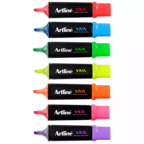 Picture of ARTLINE VIVIX HIGHLIGHTER CHISEL ASSORTED PACK 10