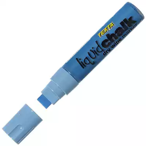 Picture of TEXTA LIQUID CHALK MARKER JUMBO DRY WIPE CHISEL 15.0MM BLUE