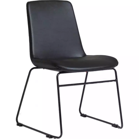 Picture of RAPIDLINE TEMPO VISITORS CHAIR MEDIUM BACK SLED BASE BLACK PU