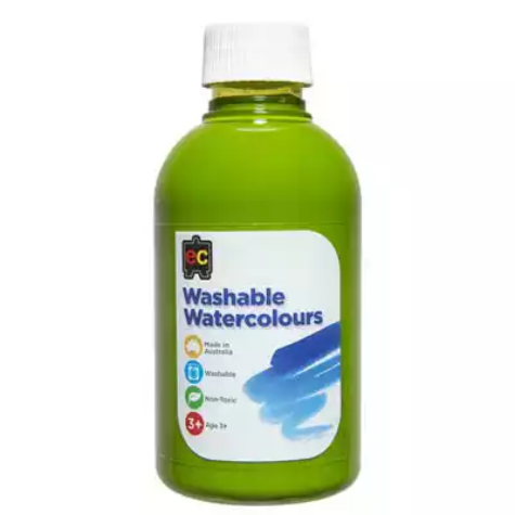 Picture of EDUCATIONAL COLOURS WASHABLE WATERCOLOUR PAINT 250ML LIME