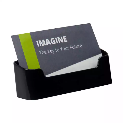 Picture of DEFLECTO BUSINESS CARD HOLDER RECYCLED LANDSCAPE BLACK