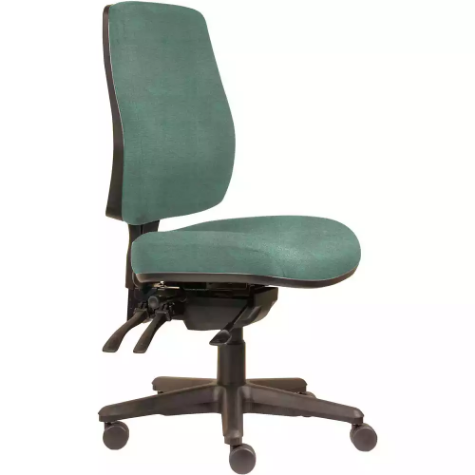 Picture of ERGOSELECT SPARK ERGONOMIC CHAIR HIGH BACK 3 LEVER SEAT SLIDE BLACK NYLON BASE TEAL