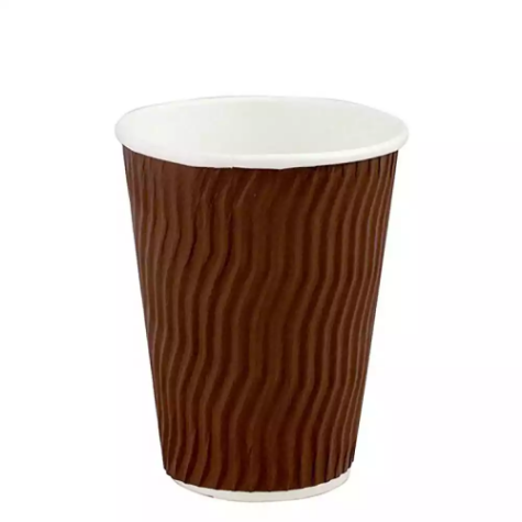 Picture of CAPRI RIPPLE DOUBLE WALL CUP 12OZ BROWN BOX 500