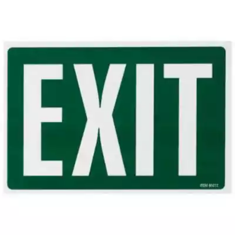 Picture of HEADLINE SIGN EXIT 203 X 305MM GREEN/WHITE