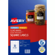 Picture of AVERY 980015 L7119 BLANK PRINTABLE LABELS SQUARE LASER/INKJET 35UP GLOSS WHITE PACK 10