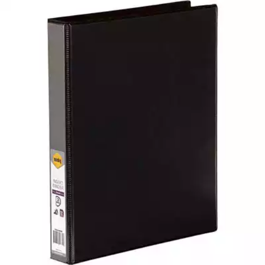 Picture of MARBIG CLEARVIEW INSERT RING BINDER 2D 25MM A4 BLACK