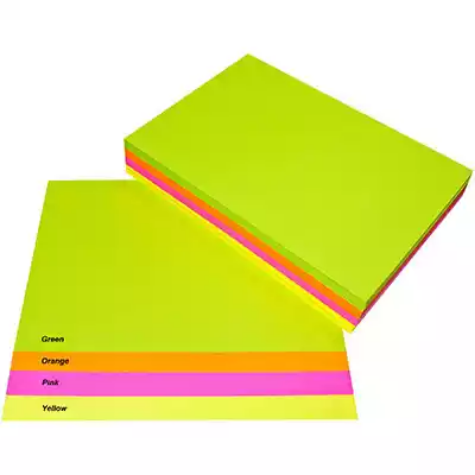 Picture of QUILL COLOURED A4 COPY PAPER 80GSM FLUORO ASSORTED PACK 500 SHEETS