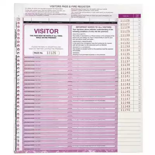 Picture of ZIONS CORPORATE VISITORS PASS REFILL PACK 250