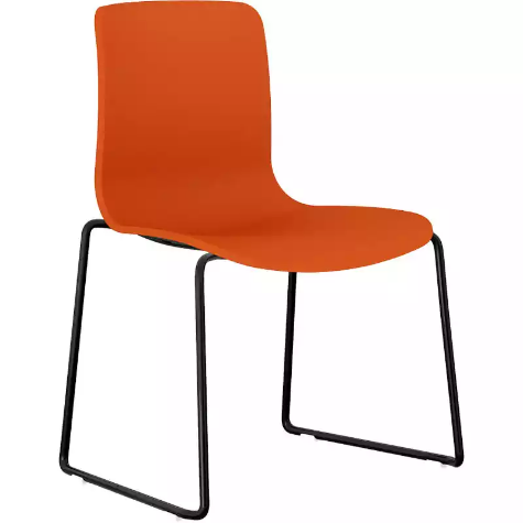 Picture of DAL ACTI CHAIR SLED BASE BLACK POWDERCOAT FRAME ORANGE SHELL