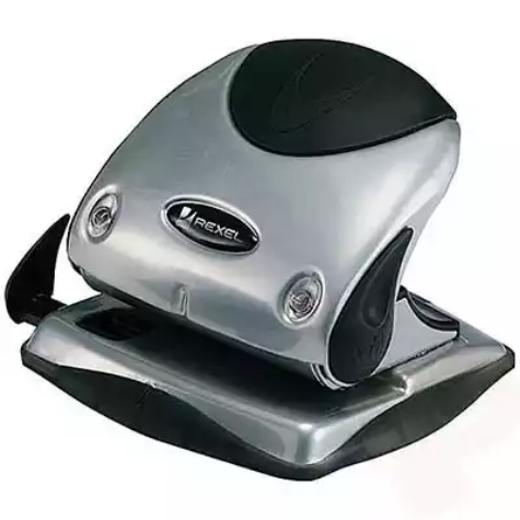 Picture of REXEL 2 HOLE PUNCH CLAM 15 SHEET SILVER / BLACK