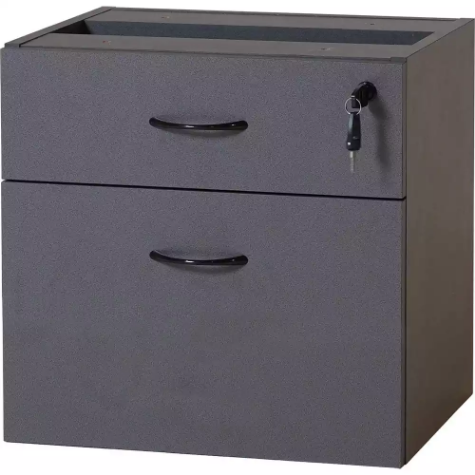 Picture of RAPID WORKER FIXED DESK PEDESTAL 2-DRAWER LOCKABLE 465 X 447 X 454MM IRONSTONE