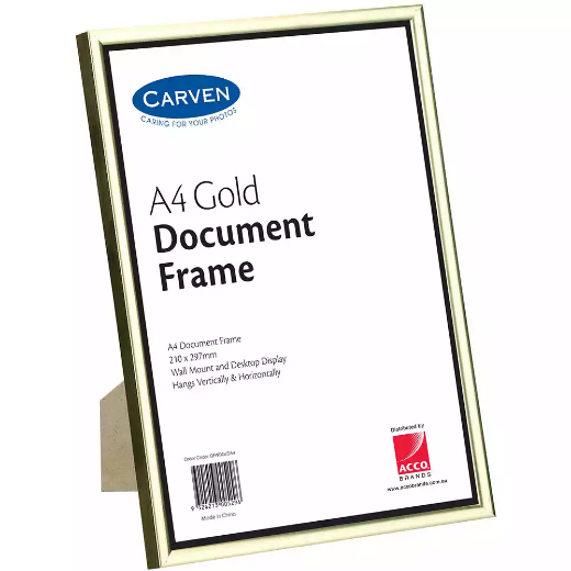 Picture of CARVEN DOCUMENT FRAME A4 GOLD