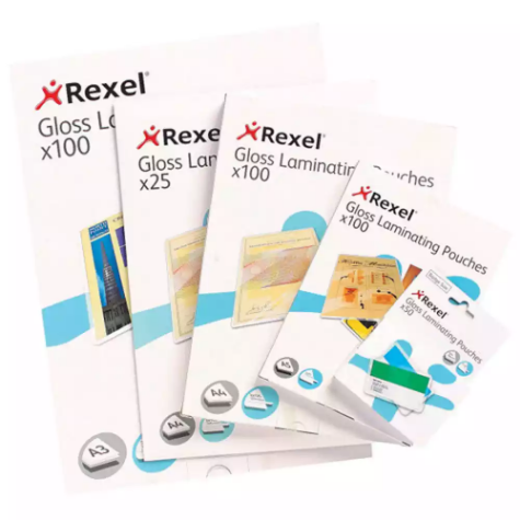 Picture of REXEL LAMINATING POUCH 125 MICRON A4 CLEAR PACK 25