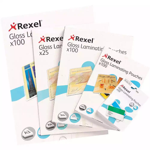 Picture of REXEL LAMINATING POUCH 125 MICRON A4 CLEAR PACK 25