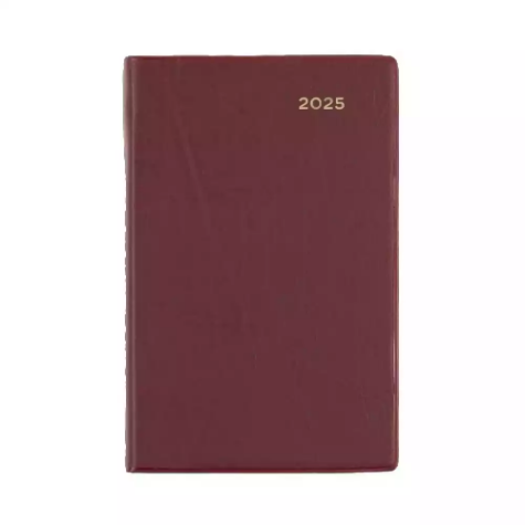 Picture of COLLINS BELMONT POCKET 357.V78 DIARY WEEK TO VIEW B7R BURGUNDY