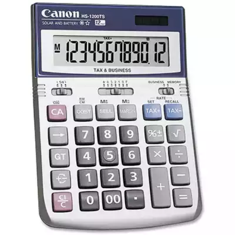 Picture of CANON HS-1200TS DESKTOP CALCULATOR 12 DIGIT SILVER