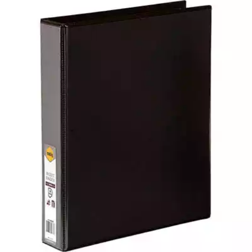 Picture of MARBIG CLEARVIEW INSERT RING BINDER 4D 38MM A4 BLACK