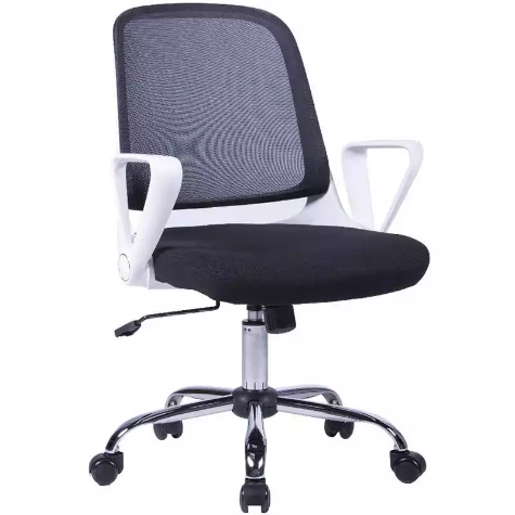 Picture of FLEET TASK CHAIR MEDIUM BACK ARMS BLACK/CHROME