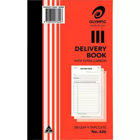 Picture of OLYMPIC 636 DELIVERY BOOK CARBON TRIPLICATE 100 LEAF 200 X 125MM