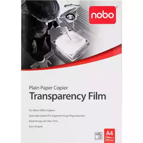 Picture of NOBO PLAIN PAPER COPIER OHP TRANSPARENCY FILM 100 MICRON A4 BOX 20