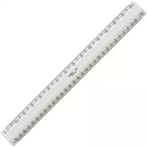 Picture of LINEX 433 FLAT SCALE RULER 300MM WHITE