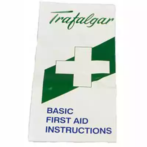 Picture of TRAFALGAR BASIC FIRST AID INSTRUCTIONS PAMPHLET/FOLDED