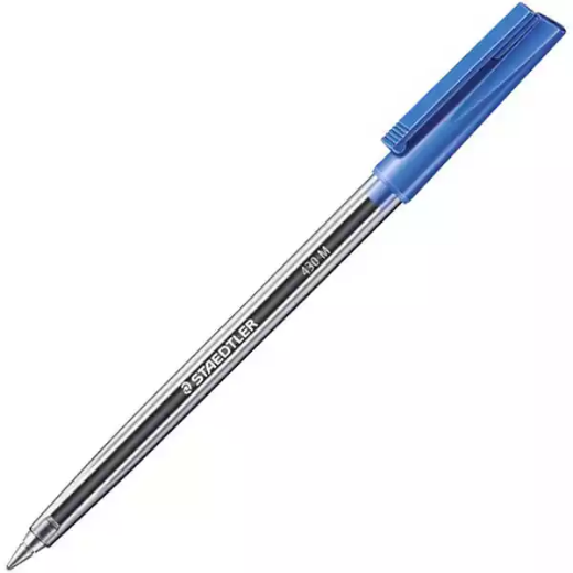 Picture of STAEDTLER 430 STICK BALLPOINT PEN MEDIUM BLUE CUP 50