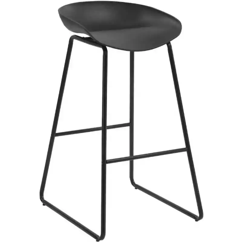 Picture of RAPIDLINE ARIES BARSTOOL BLACK POWDER-COATED FRAME WITH POLYPROPYLENE SHELL SEAT BLACK