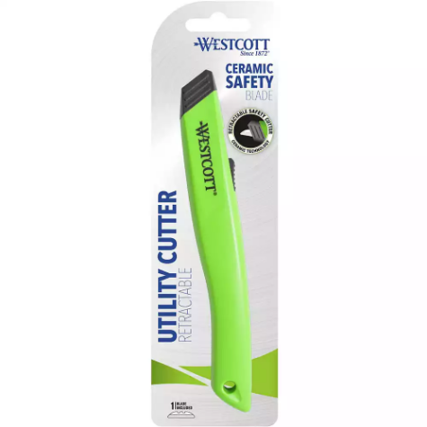 Picture of WESTCOTT 16475 RETRACTABLE CERAMIC SAFETY BLADE UTLITY CUTTER