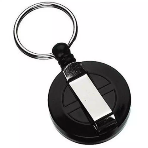 Picture of REXEL RETRACTABLE KEY HOLDER MINI WITH KEYRING AND CORD BLACK