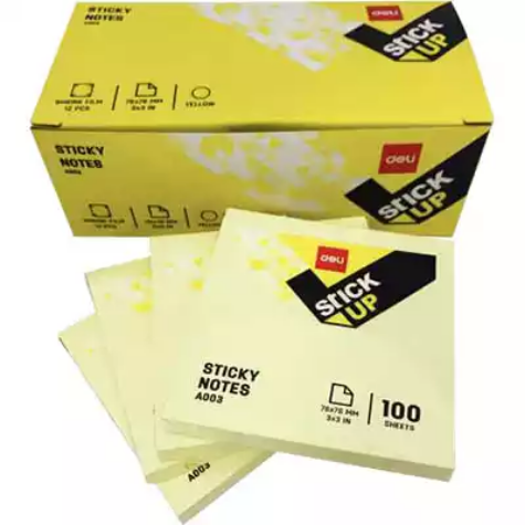 Picture of RAZORLINE STICKY NOTES 76 X 76MM YELLOW