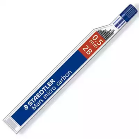 Picture of STAEDTLER 250 MARS MICRO CARBON MECHANICAL PENCIL LEAD REFILL 2B 0.5MM TUBE 12