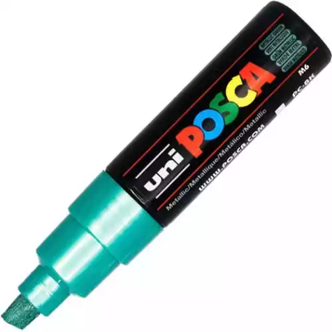 Picture of POSCA PC-8K PAINT MARKER CHISEL BROAD 8MM METALLIC GREEN