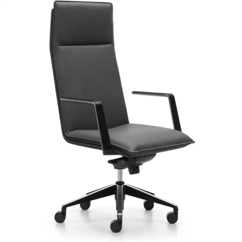 Picture of RAPIDLINE MIRAGE HIGH BACK CHAIR GENUINE BLACK LEATHER