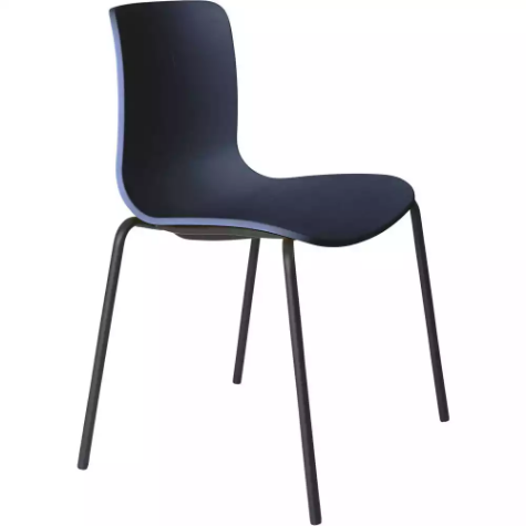 Picture of DAL ACTI CHAIR 4-LEG BLACK POWDERCOAT FRAME NAVY BLUE POLYPROP SHELL